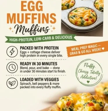 Delicious cottage cheese egg muffins, perfect for a healthy breakfast option.