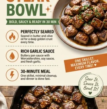 Grilled steak bowl topped with sauce and zucchini for a healthy meal