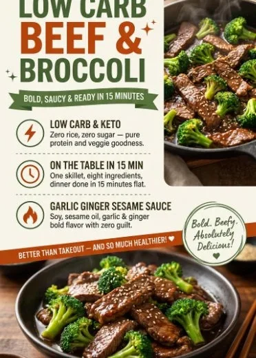 Delicious low carb keto beef and broccoli dish served on a plate