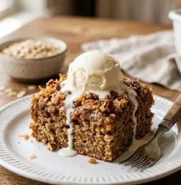 Delicious Coconut-Pecan Dessert topped with creamy coconut and crunchy pecans
