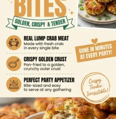 Delicious crab cake bites served on a platter with fresh herbs.