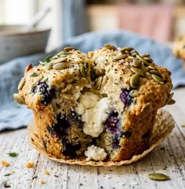 Savory Olive and Feta Muffins fresh out of the oven, perfect for a snack.