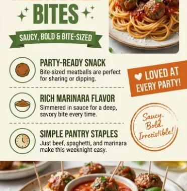 Spaghetti meatball bites appetizer served on a plate