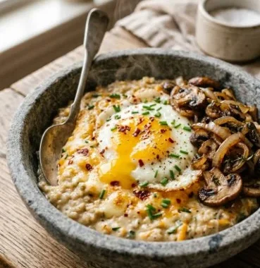 Caramelized Onions and Jammy Eggs 2 Delicious plate of caramelized onions served with jammy eggs