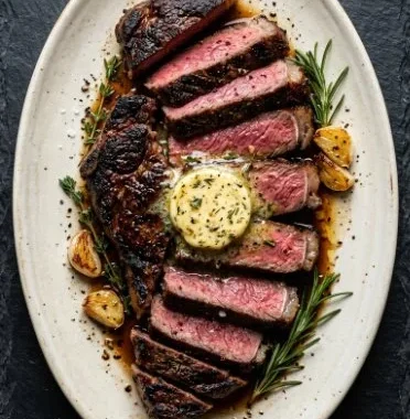 Garlic Butter Pan-Seared Chuck Steak 1 Delicious garlic butter pan-seared chuck steak cooked to perfection