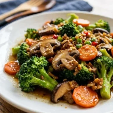 Delicious Garlic Butter Stir-Fried Vegetables served in a bowl