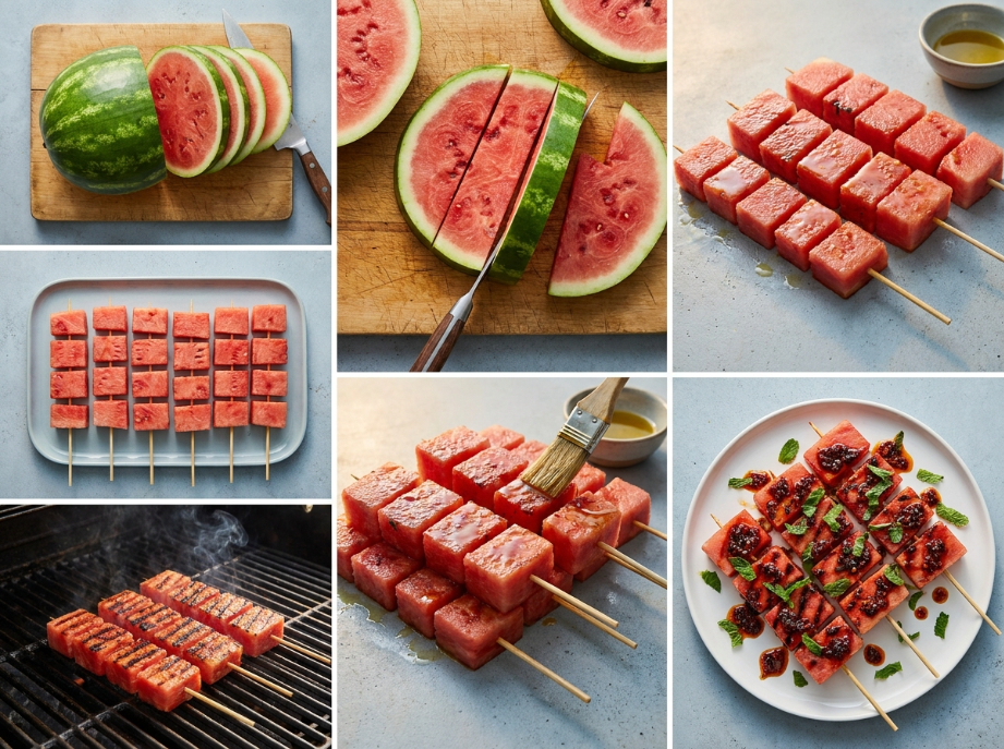 Chili Crisp Grilled Watermelon Steaks step