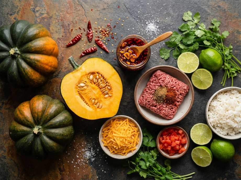 Chili crisp stuffed acorn squash ingredient